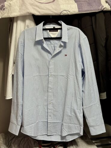 Мужская одежда: Мужская рубашка, L (EU 40), XL (EU 42), Tommy Hilfiger, Новый, цвет - Синий
