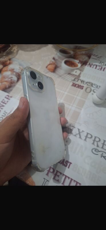пользовались: IPhone 15, Жаңы, 128 ГБ, Көгүлтүр, Заряддоочу түзүлүш, Коргоочу айнек, Каптама, 100 %