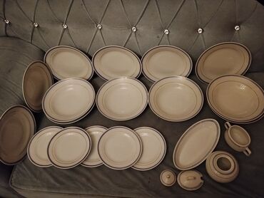 Çay dəstləri və servizlər: Çay dəsti, rəng - Bej, Keramika, 6 nəfərlik — 26