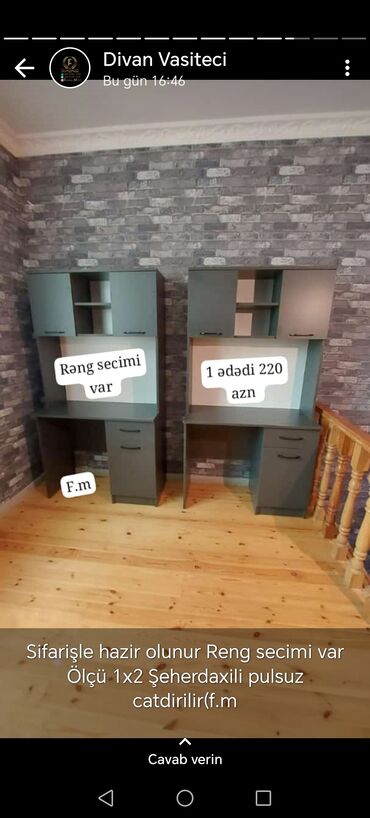 Masalar: Yazı masası, Yeni, Açılmayan, Laminat, Dördbucaq masa -da lalafo.az — 12 Masalar: Yazı masası, Yeni, Açılmayan, Laminat, Dördbucaq masa — 12