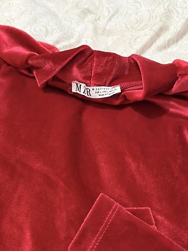 muncuq: Qırmızı məxməri bluz – M2R collection (Made in Turkey) - Parça — 2