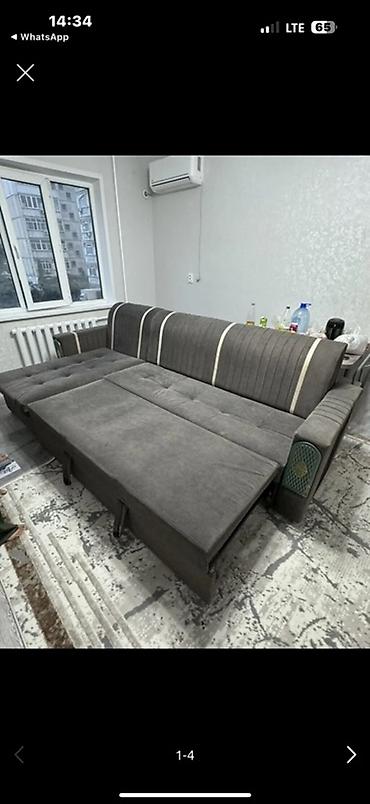 Прямой раскладной диван-кровать - Механизм трансформации at lalafo.kg Прямой раскладной диван-кровать - Механизм трансформации