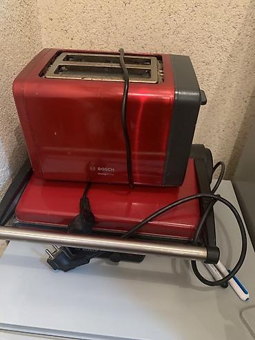 bosch toster: Bosch DesignLine tost çörək qızardanı - Rəng: qırmızı (metallik), yan — 2