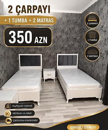 - Paket 1: 2 çarpayı + 1 tumba + 2 matras — 350 AZN • Keyfiyyətli