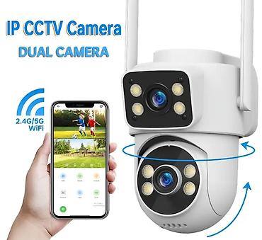 hile mobile: IP65 wifi təhlükəsizlik kamerası 5G Dual Lens Xarici Təhlükəsizlik — 1