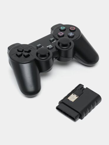 PS2 & PS1 (Sony PlayStation 2 & 1): Беспроводной контроллер с функцией вибрации. Совместим с PS2, PS3, PC