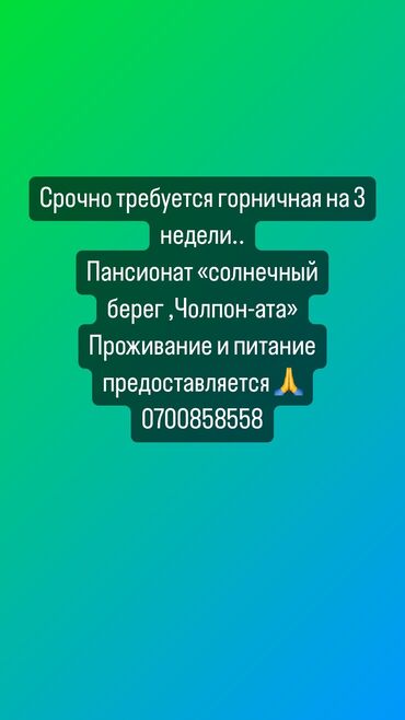 администратор отеля: Срочно нужна Горничная!!!!