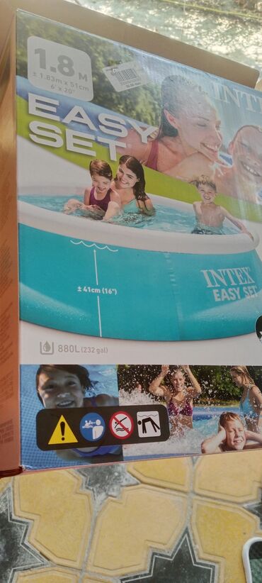 Qaçış trenajorları: Intex Easy Set şişmə hovuz, asan quraşdırma və rahat istifadə üçün
