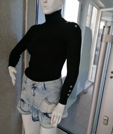 Rolke: S (EU 36), Pamuk, bоја - Crna — 4