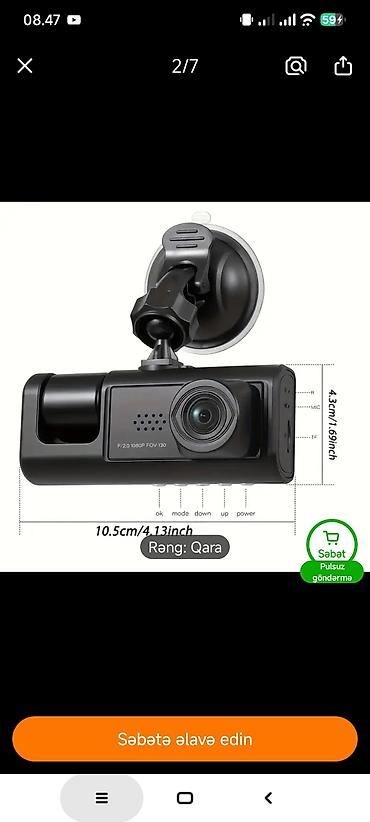tv box s: Tezedi BLACK BOX Traffic Recorder – avtomobil üçün ön və salonu çəkən — 3