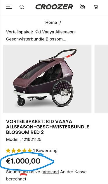 Коляски: Croozer Kid for 1 — оригинал, привезена из Германии 🇩🇪 — 17