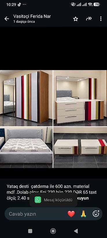 Yataq desti çatdırma ile 600 azn. material mdf .Dolab olcu: Eni 230 lalafo.az -da Yataq desti çatdırma ile 600 azn. material mdf .Dolab olcu: Eni 230