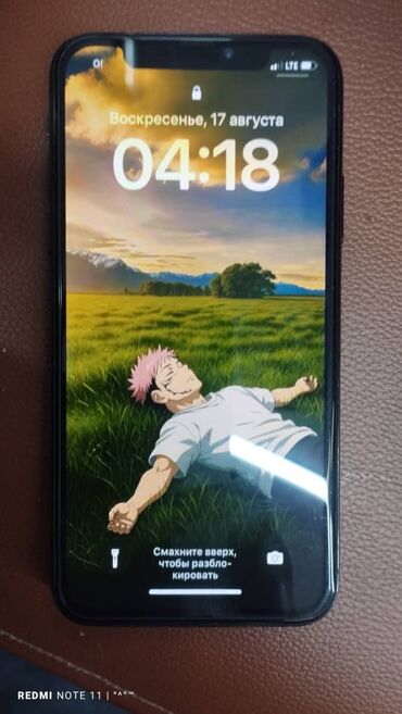 самсунк тел: IPhone X, Б/у, 256 ГБ, Black Titanium, Чехол, 100 %