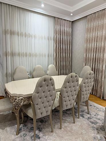 Casabelladan masa dəsti 8 stul ilə 1600 manat ünvan Buzovna Mətiş