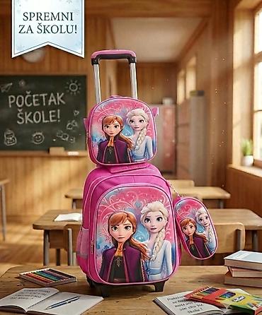 papuce elegantne: Školski set sa točkićima – dečji kofer-ranac + torbica za užinu + — 1