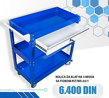 spica ruma: Kolica za alat na 3 nivoa sa fiokom PLT/WS-03/1 - Metalna kolica sa — 1