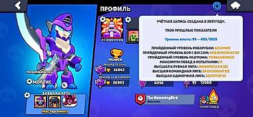 Другие аксессуары: Продажа аккаунта Brawl Stars Основное: - 36 942 трофеев - Уровень — 8