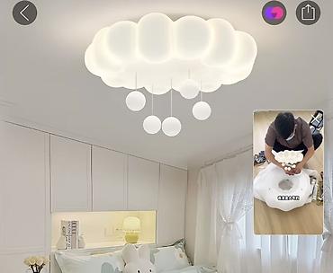 projector screen: Потолочная люстра «Облако» с декоративными подвесами - Дизайн — 1