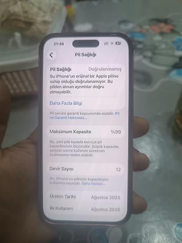 intel core i7: IPhone 15 Pro, 128 GB, Barmaq izi, Face ID — 5