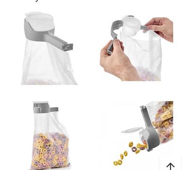пакет майка: Клипса для упаковок с сыпучими продуктами Зажим для сыпучего с