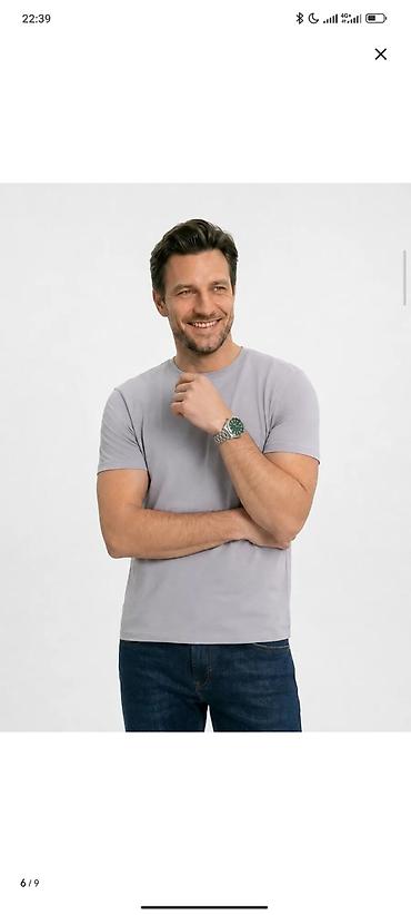 базовая футболка: Мужская базовая футболка BASIC look - Классический крой с круглой — 4