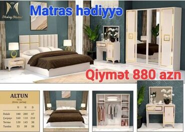 Yataq otağı dəstləri: İkinəfərlik çarpayı, Dolab, Termo, 2 tumba, Azərbaycan, Yeni -da lalafo.az — 9 Yataq otağı dəstləri: İkinəfərlik çarpayı, Dolab, Termo, 2 tumba, Azərbaycan, Yeni — 9