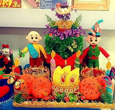 milli süfrələr: Novruz üçün əl işləri – bəzəkli xonçalar və dekor kompozisiyaları - — 2