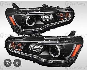 lancer: Комплект передних фар Mitsubishi 2010 г., Новый, Китай — 5