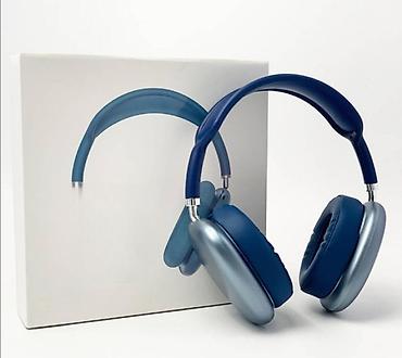 mikrofon: Bluetooth bežične slušalice macaron p9 plave. bluetooth bežične — 1