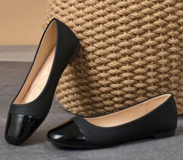 женские туфли с открытой пяткой: Baletkalar, Ölçü: 43, rəng - Qara, Yeni