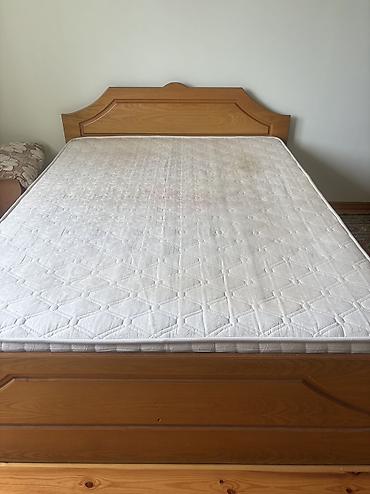 Mebel: İşlənmiş, İkinəfərlik çarpayı, Bazasız, Matras ilə — 6