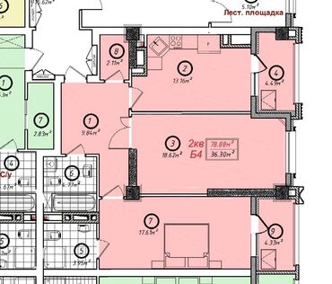 Долгосрочная аренда домов: 2 комнаты, 78 м², Элитка, 13 этаж, ПСО (под самоотделку)