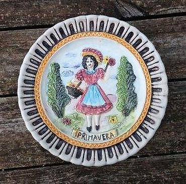 Ostali kućni dekor: Piatti \"Quattro stagioni\"" (set 4) in ceramica artistica. Made in — 7