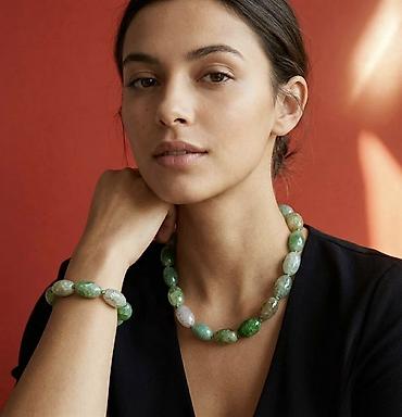 doğal taş: TOMAS Sabo brendinnən "Yosunlu Agat" (Moss Agate) və ya — 1