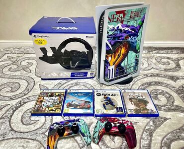 плейстейшен 5 купить: Ps5 pro. В комплекте: руль и педали от сони, 2 геймпада, 4игры. Почти