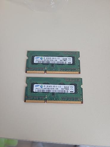 ddr2 ram 2gb: Samsung laptop RAM modulları – 2 ədəd 1333MHz - Model: Samsung — 1