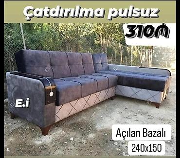 kunç divan: Künc divan, Qonaq otağı üçün, Bazalı, Açılan — 4