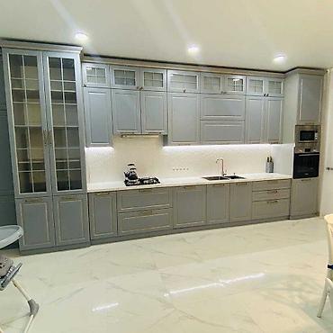 Кухонные гарнитуры: Кухонный гарнитур, цвет - Серый, МДФ — 36