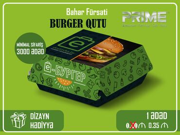 Reklam, çap: Burger & Fri & Pizza Qutularına Möhtəşəm Bahar Kampaniyasi