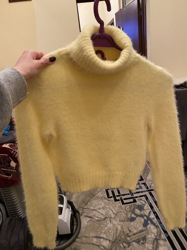 zhenskie pukhoviki s mekhom chernoburki: Женский свитер S (EU 36), цвет - Желтый, 9Fashion Woman