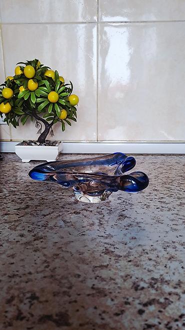 xrustal vazalar: Qedimi “meduza” üslublu büllur qab - Material: ağır büllur/şüşə - — 1