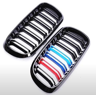 su radiatoru: BMW X5/X6 üçün ön radiator barmaqlığı dəsti (Kidney Grill) – M rəngli — 2