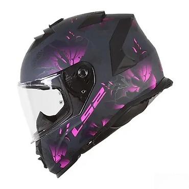cube acid 75: LS2 Storm II integralna moto kaciga – crno/siva sa ljubičastim — 4