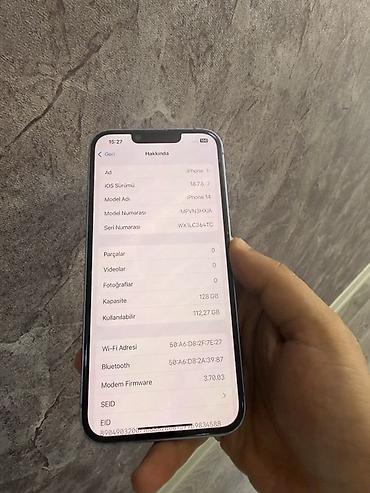 Apple iPhone: IPhone 14, 128 GB, Mavi, Face ID — 11