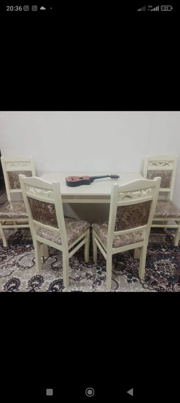 продам стол и стулья: Yeni, 4 stul, Türkiyə