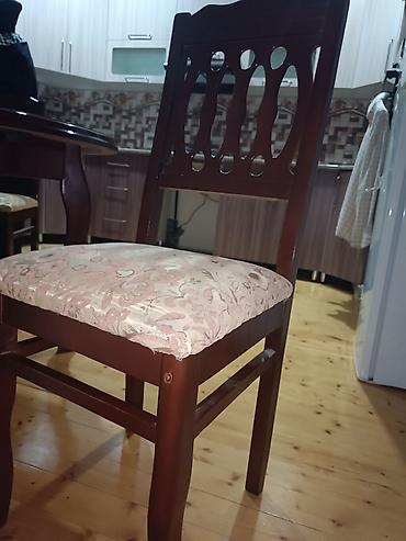 stul plasmas: Mebel: Taxta yemək otağı stulu - Material: Möhkəm taxta karkas — 2