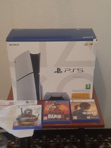 диски плейстейшен 5: Ps 5 slim Один джойстик 3 диска Гарантия от Гейм сторе Приставка в