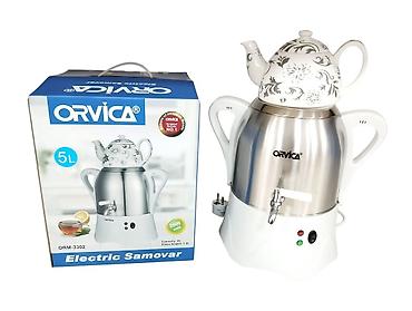 Техника для кухни: Elektrikli Samovar Orvica 3302 - 2500W - 4L - Ağ/Qara - 64.99AZN — 1