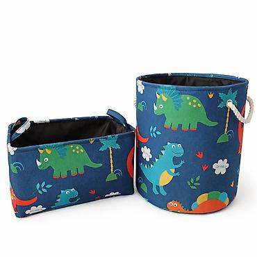 Другой текстиль: Комплект текстильных корзин для хранения (2 шт.) Удобно для — 6