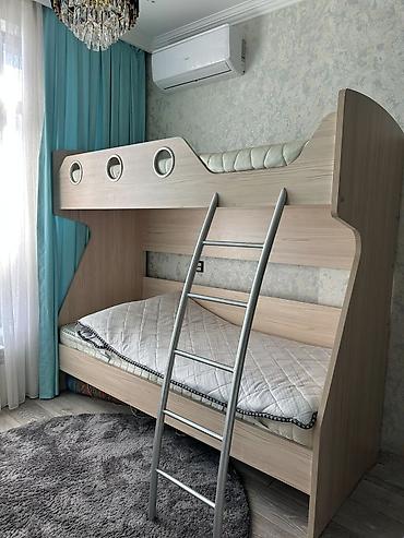 mebel ustu: Oğlan və qız üçün, İşlənmiş, Çarpayı, Matras ilə, Siyirməsiz, Laminat — 2